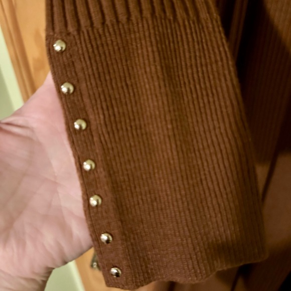 White House Black Market Pink and Brown Cardigan - Picture 2 of 3
